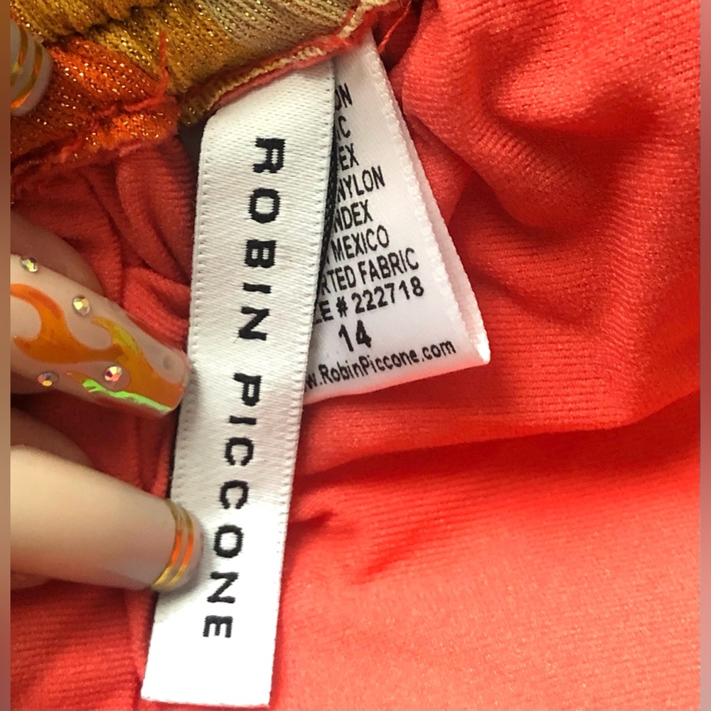 Robin Piccone 🧡💚💜 GRETA BANDEAU ONE PIECE Bathing suit - Picture 4 of 4